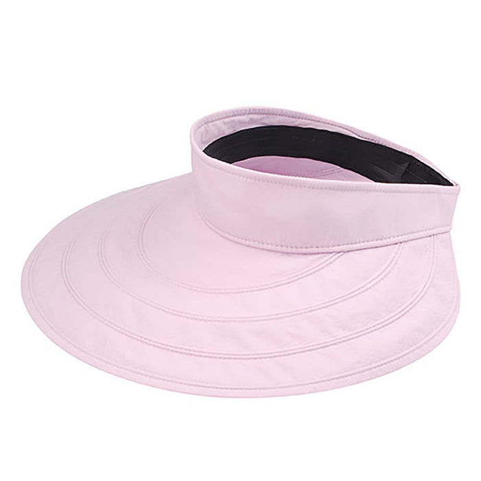 Taslon Large Bill Visor Hat with Detachable Neck Cape - Juniper UV Wear Visor Cap MegaCI