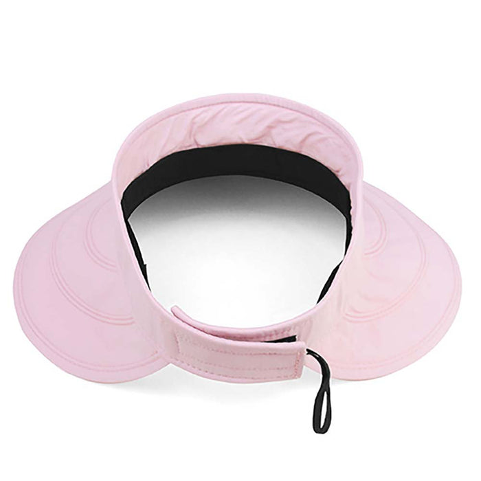 Taslon Large Bill Visor Hat with Detachable Neck Cape - Juniper UV Wear Visor Cap MegaCI