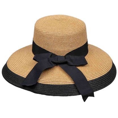 Tiffany Style Two Tone Summer Hat - Karen Keith Hats Wide Brim Hat Great hats by Karen Keith BT7-B Toast Medium (57 cm)
