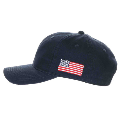 Top Gun USA Flag Structured Cotton Baseball Cap - DPC Hats Cap Dorfman Hat Co. USA66-NAVY Navy OS
