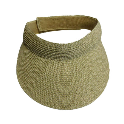 Traditional Sun Visor Tweed Straw Braid - Boardwalk Style Visor Cap Boardwalk Style Hats