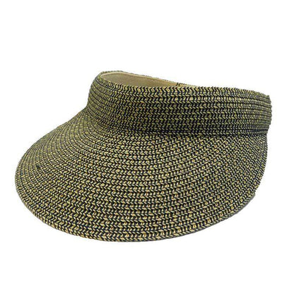 Tweed Straw Sun Visor - JSA Accessories Visor Cap Jeanne Simmons Accessories