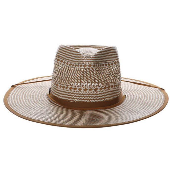 Two Ghost Two-Tone Handwoven Straw Rancher Hat - Biltmore USA Safari Hat Biltmore Hats