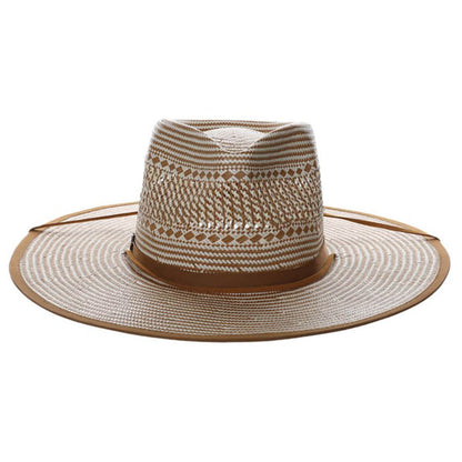 Two Ghost Two-Tone Handwoven Straw Rancher Hat - Biltmore USA Safari Hat Biltmore Hats