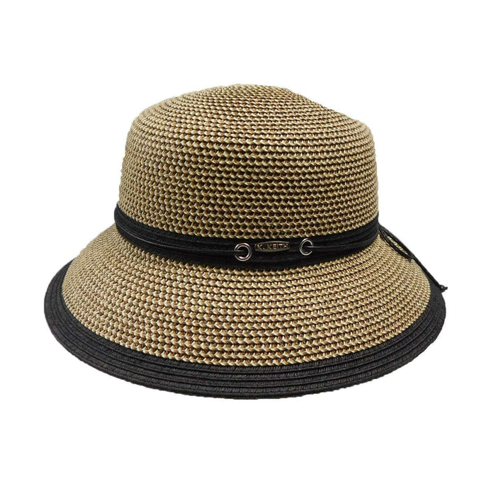 Two Tone Summer Cloche - Karen Keith Cloche Great hats by Karen Keith BT15D Brown Tweed