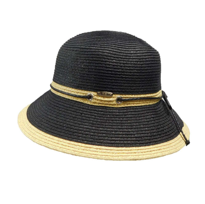 Two Tone Summer Cloche - Karen Keith Cloche Great hats by Karen Keith BT15 Black/Natural