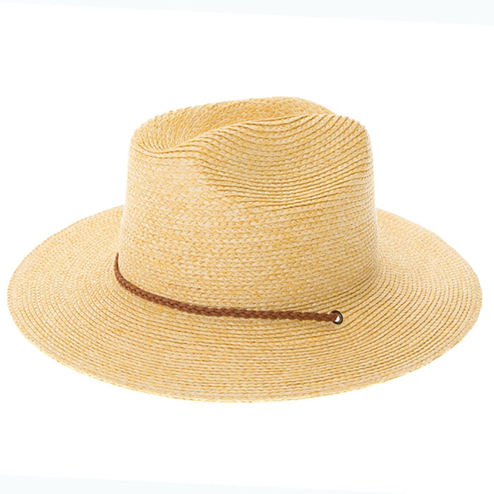 Unisex Packable Straw Cattleman Cowboy Hat  - Boardwalk Style Cowboy Hat Boardwalk Style Hats DA1991-NAT Natural OS (58 cm)