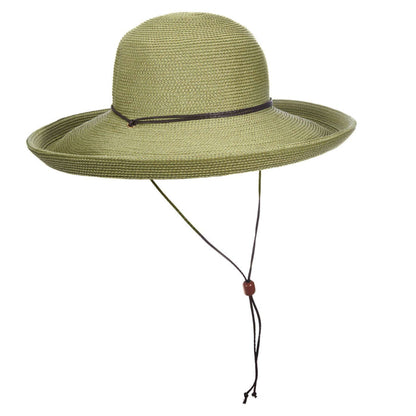 Up Turned Brim Summer Hat - Scala Collection Hats Kettle Brim Hat Scala Hats WSlp214OL Olive