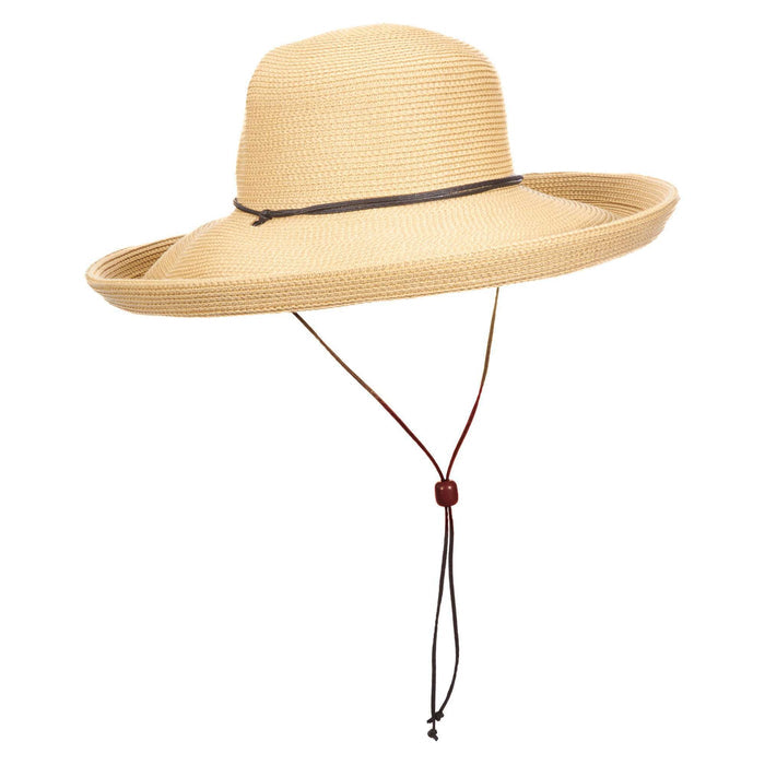 Up Turned Brim Summer Hat - Scala Collection Hats Kettle Brim Hat Scala Hats WSlp214NT Natural