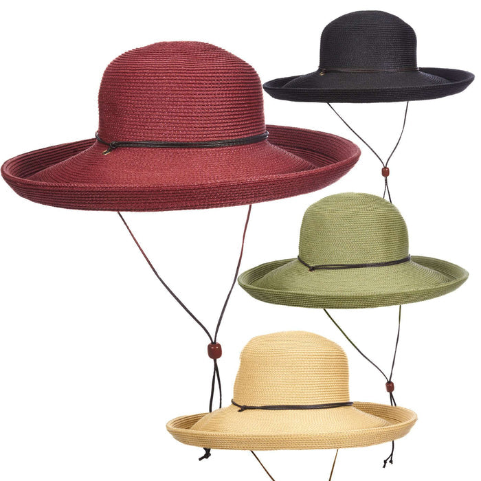 Up Turned Brim Summer Hat - Scala Collection Hats Kettle Brim Hat Scala Hats