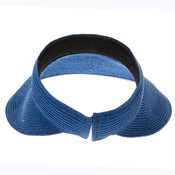 Washable Straw Clip On Sun Visor Hat - Boardwalk Style Visor Cap Boardwalk Style Hats