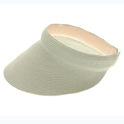 Washable Straw Clip On Sun Visor Hat - Boardwalk Style Visor Cap Boardwalk Style Hats DA1987-SAGE Sage Medium (57 cm)