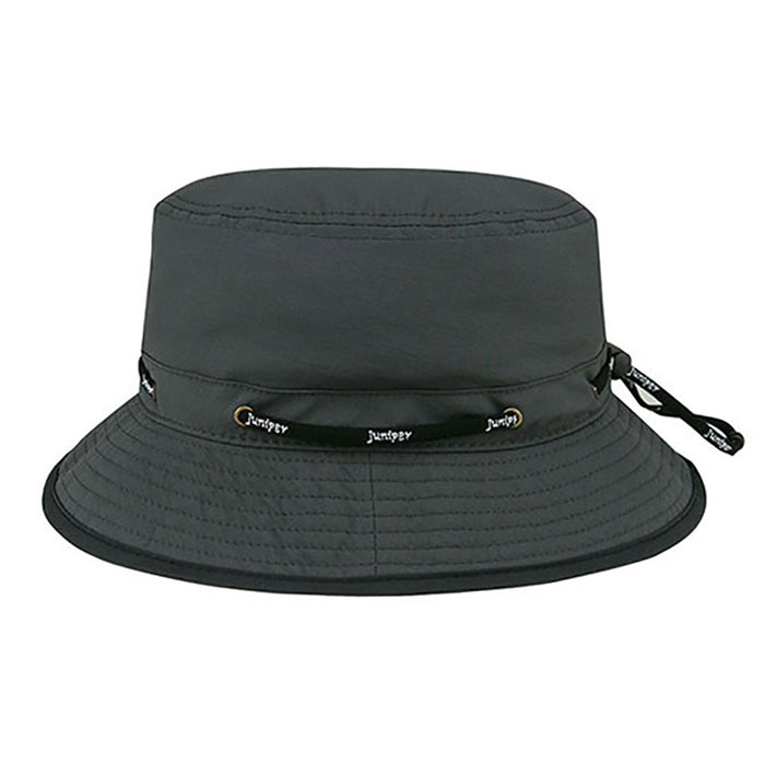 Water Repellent Bucket Hat with Adjustable Toggle - Juniper UV Hats Bucket Hat MegaCI J7267-CL2 Charcoal Medium (57 cm)