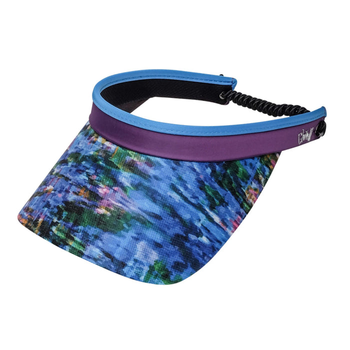 Waterfall Coil Lace Sun Visor - GloveIt® Golf Hats Visor Cap GloveIt V439 Purple