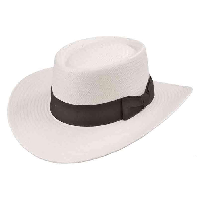 White Toyo Gambler Golf Hat by Kenny Keith Gambler Hat Great hats by Karen Keith TM44m Medium (57 cm) White