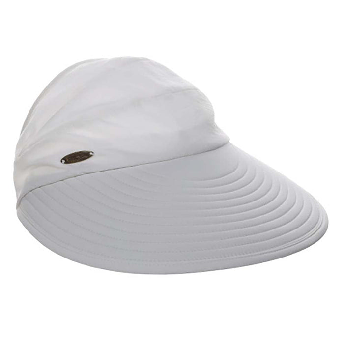 Wide Bill Cap with Open Crown for Ponytail - Panama Jack Hats Cap Panama Jack Hats PJL732-WHT White M/L