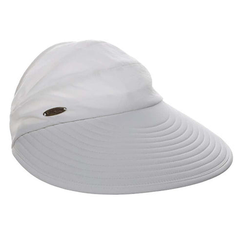 Wide Bill Cap with Open Crown for Ponytail - Panama Jack Hats Cap Panama Jack Hats PJL732-WHT White M/L