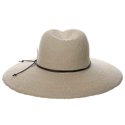 Wide Brim Bangkok Toyo Sun Hat with Side Feather - Scala Hats Safari Hat Scala Hats