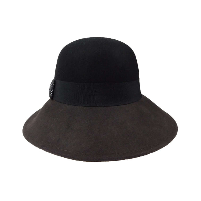 Wide Brim Cloche Style Hat - Scala Collection Hats Cloche Scala Hats
