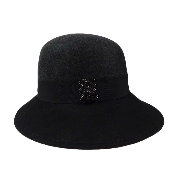 Wide Brim Cloche Style Hat - Scala Collection Hats Cloche Scala Hats
