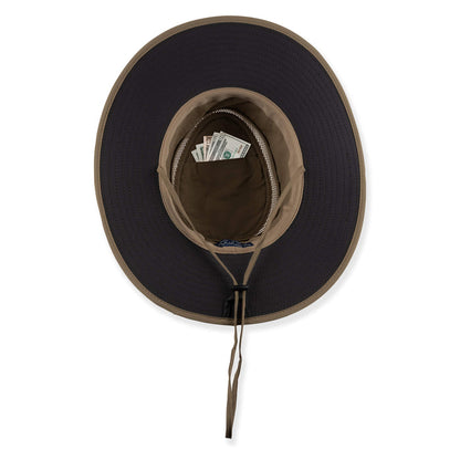 Wide Brim Lightweight Boonie Hat with Chin Strap - Sun 'N' Sand Hats Bucket Hat Sun N Sand Hats