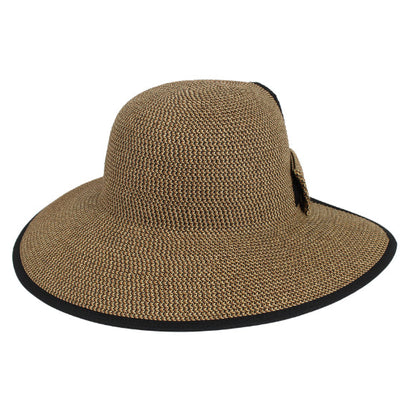 Wide Brim Straw Ponytail Facesaver Sun Hat - Jeanne Simmons Wide Brim Hat Jeanne Simmons Accessories