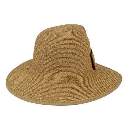 Wide Brim Straw Ponytail Facesaver Sun Hat - Jeanne Simmons Wide Brim Hat Jeanne Simmons Accessories