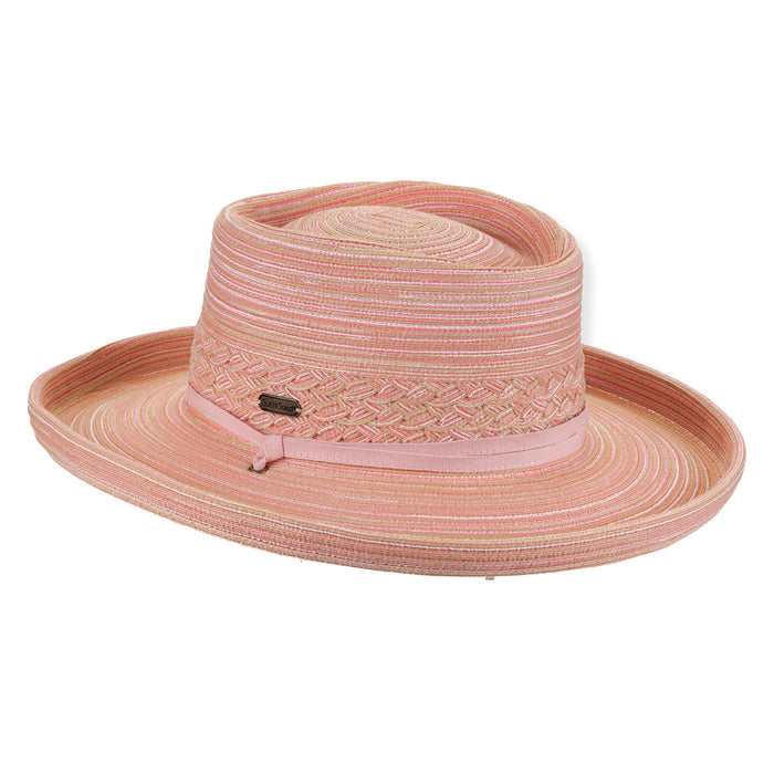 Women's Lightweight Gambler Hat with Chin Cord - Sun 'N' Sand Hats Gambler Hat Sun N Sand Hats