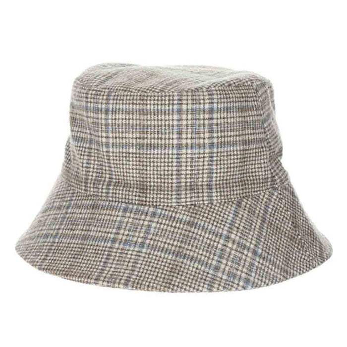 Wool Blend Scottish Tweed Bucket Hat - Scala Hats Bucket Hat Scala Hats