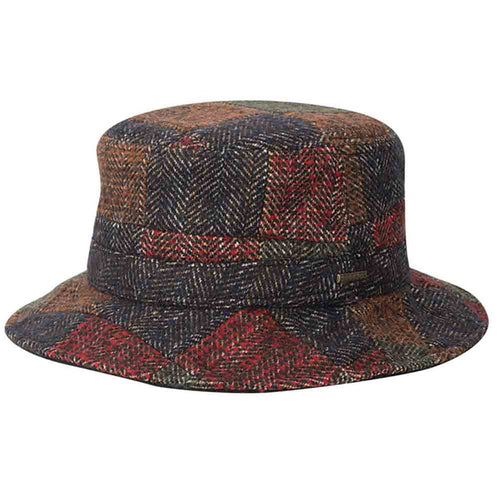 Wool Blend Tweed Patchwork Bucket Hat - Stetson Hats Bucket Hat Stetson Hats STW523-PATCH3 Patchwork Large