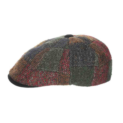 Wool Blend Tweed Patchwork Ivy Cap - Scala Hats Flat Cap Scala Hats