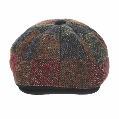 Wool Blend Tweed Patchwork Ivy Cap - Scala Hats Flat Cap Scala Hats