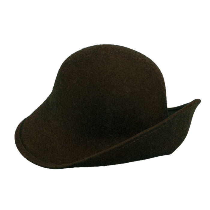 Wool Felt Hat with Shapeable Brim - Scala Hats Cloche Scala Hats LF10BB Brown