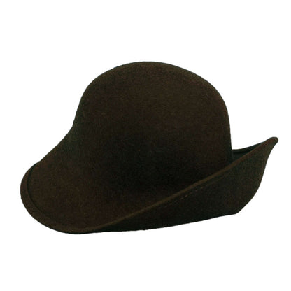 Wool Felt Hat with Shapeable Brim - Scala Hats Cloche Scala Hats LF10BB Brown