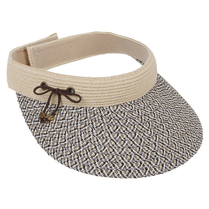 Woven Toyo Brim Velcro® Closure Sun Visor - Karen Keith Hats Visor Cap Great hats by Karen Keith PV88C-NAT Natural