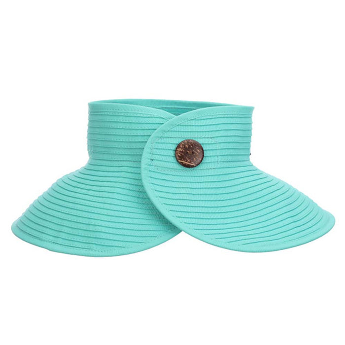 Wrap-Around Fabric Sun Visor Hat - Scala Hats Visor Cap Scala Hats