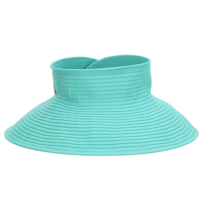 Wrap-Around Fabric Sun Visor Hat - Scala Hats Visor Cap Scala Hats