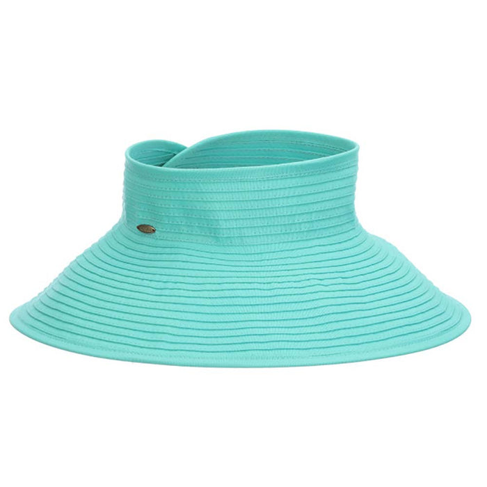 Wrap-Around Fabric Sun Visor Hat - Scala Hats Visor Cap Scala Hats