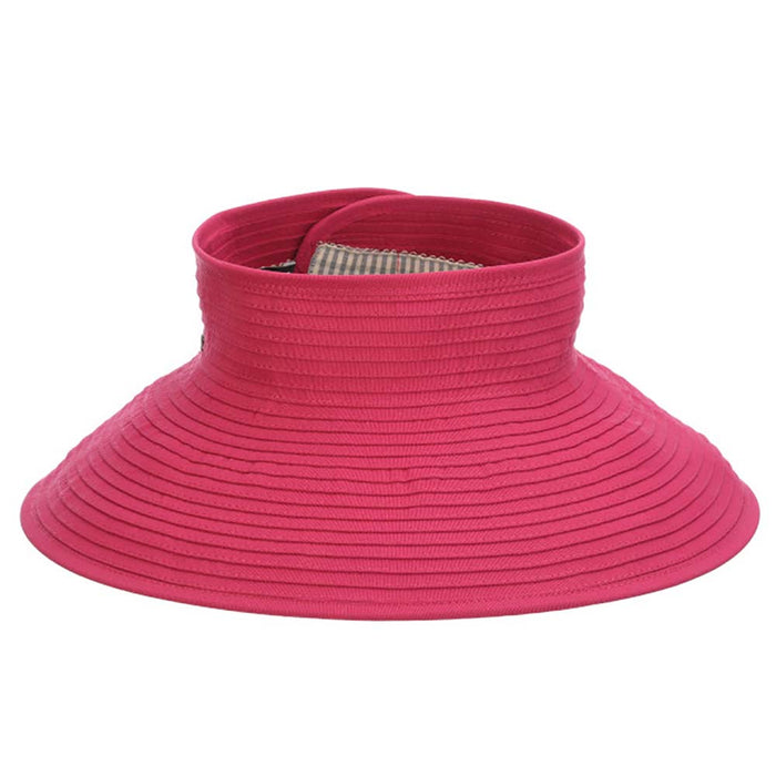 Wrap-Around Fabric Sun Visor Hat - Scala Hats Visor Cap Scala Hats
