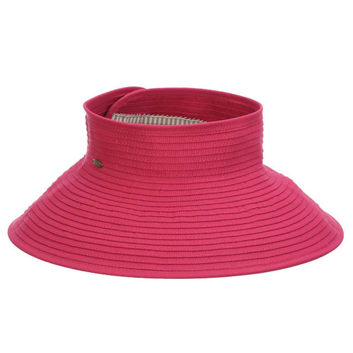 Wrap-Around Fabric Sun Visor Hat - Scala Hats Visor Cap Scala Hats