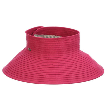 Wrap-Around Fabric Sun Visor Hat - Scala Hats Visor Cap Scala Hats